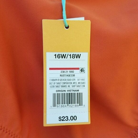 Women's Swimsuit Bikini Bottom Plus Sz 16W/18W 1X Kona Sol Rust Orange - Picture 2 of 6